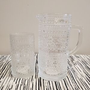 The Pioneer Woman Clear Glass Pitcher and Tumbler Set